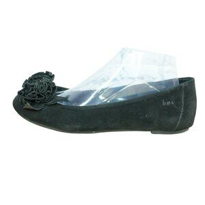 BOC Born Black Suede Slip-on Flower Top Casual Ballet Flat Shoes Size 9 M